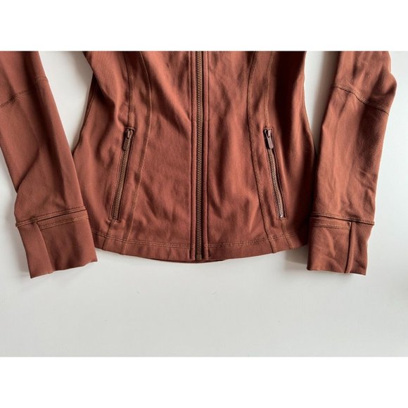 LULULEMON Define Roasted Brown Luon Slim Fit Full Zip Jacket, Size 6 - Picture 8 of 14
